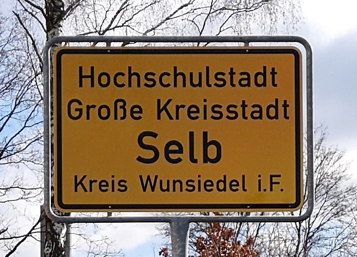 ortsschild stadt selb
