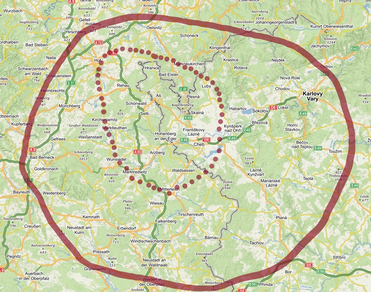 Karte Grenzregion inkl Markierungen