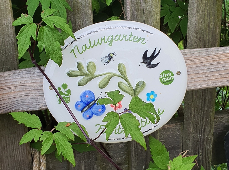 Naturgarten Fichtelgebirge Plakette