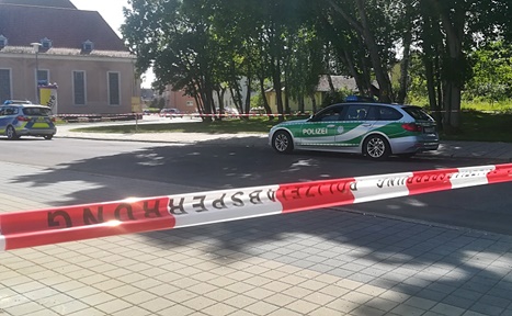 polizei absperrung selb